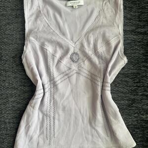 Vintage Emanuel Ungaro designer embroidered tank